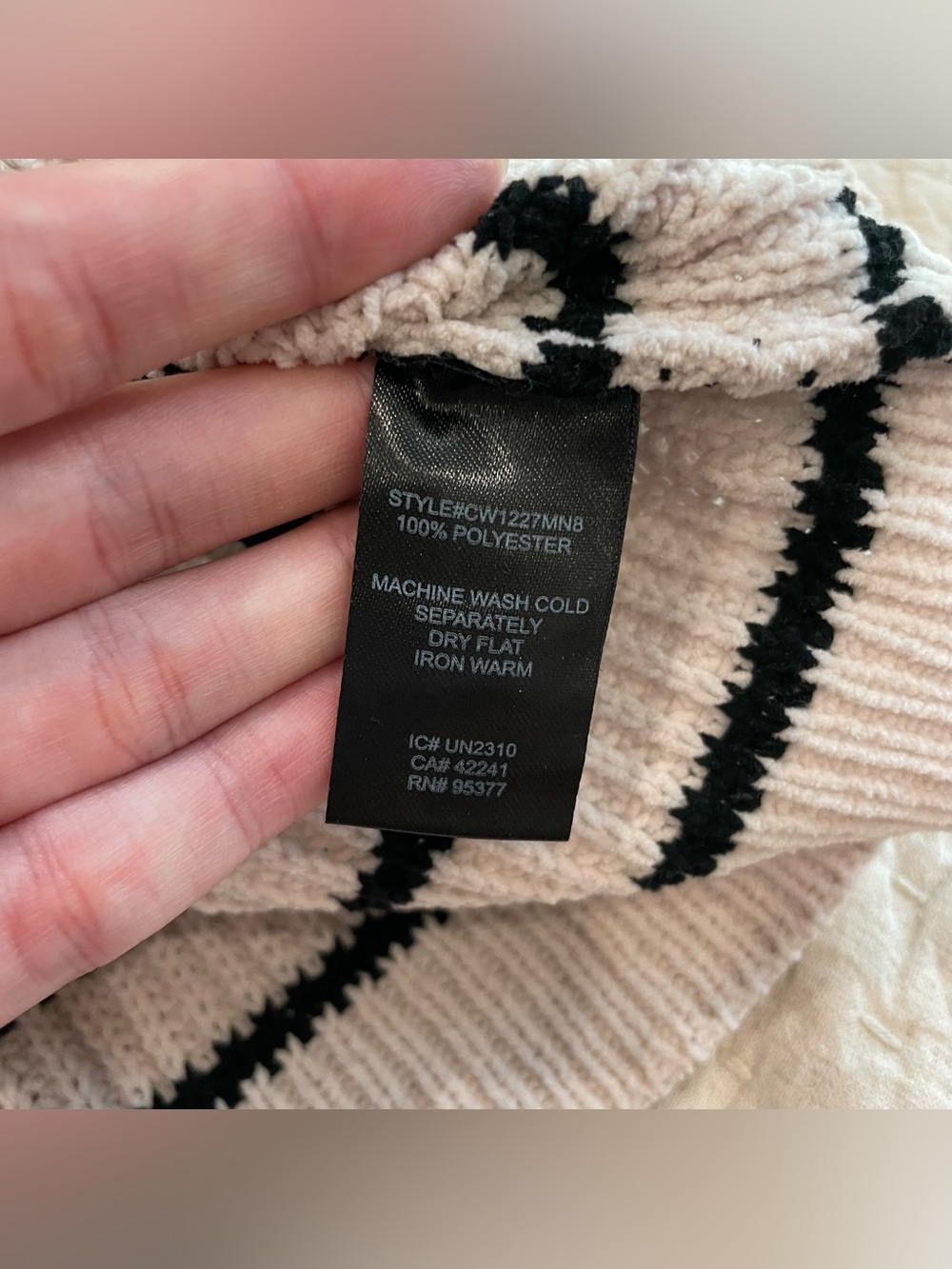 Sanctuary Black and White Striped Turtleneck Sweater - Picture 7 of 8